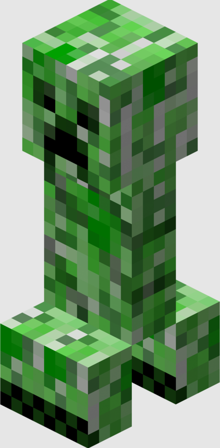 Een groene Minecraft Creeper